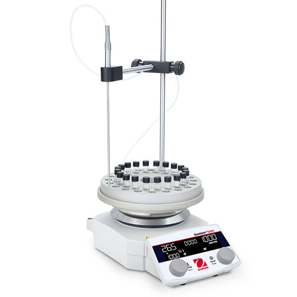 Ohaus Guardian 5000 hotplate stirrer with temperature probe
